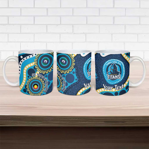 Titans NAIDOC Week 2026 Personalised Ceramic Mug 50 Years of Deadly Aboriginal Art