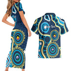 Titans NAIDOC Week 2026 Personalised Couples Matching Short Sleeve Bodycon Dress and Hawaiian Shirt 50 Years of Deadly Aboriginal Art