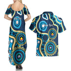 Titans NAIDOC Week 2026 Personalised Couples Matching Summer Maxi Dress and Hawaiian Shirt 50 Years of Deadly Aboriginal Art