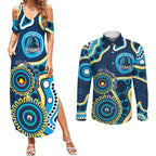 Titans NAIDOC Week 2026 Personalised Couples Matching Summer Maxi Dress and Long Sleeve Button Shirt 50 Years of Deadly Aboriginal Art