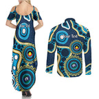 Titans NAIDOC Week 2026 Personalised Couples Matching Summer Maxi Dress and Long Sleeve Button Shirt 50 Years of Deadly Aboriginal Art