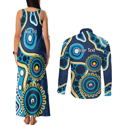 Titans NAIDOC Week 2026 Personalised Couples Matching Tank Maxi Dress and Long Sleeve Button Shirt 50 Years of Deadly Aboriginal Art