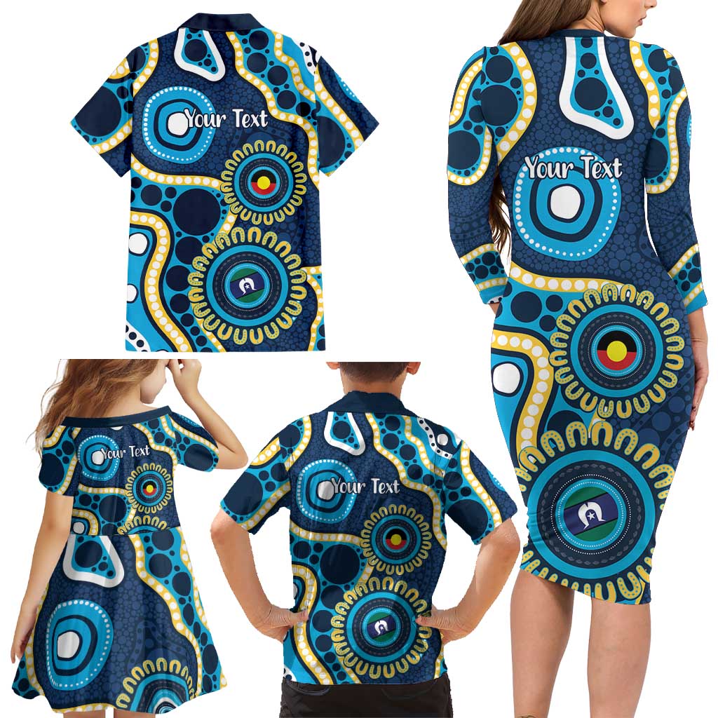 Titans NAIDOC Week 2026 Personalised Family Matching Long Sleeve Bodycon Dress and Hawaiian Shirt 50 Years of Deadly Aboriginal Art