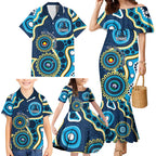 Titans NAIDOC Week 2026 Personalised Family Matching Mermaid Dress and Hawaiian Shirt 50 Years of Deadly Aboriginal Art