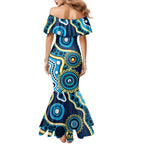 Titans NAIDOC Week 2026 Personalised Family Matching Mermaid Dress and Hawaiian Shirt 50 Years of Deadly Aboriginal Art