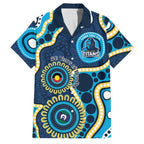 Titans NAIDOC Week 2026 Personalised Family Matching Off The Shoulder Long Sleeve Dress and Hawaiian Shirt 50 Years of Deadly Aboriginal Art