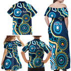 Titans NAIDOC Week 2026 Personalised Family Matching Off Shoulder Maxi Dress and Hawaiian Shirt 50 Years of Deadly Aboriginal Art