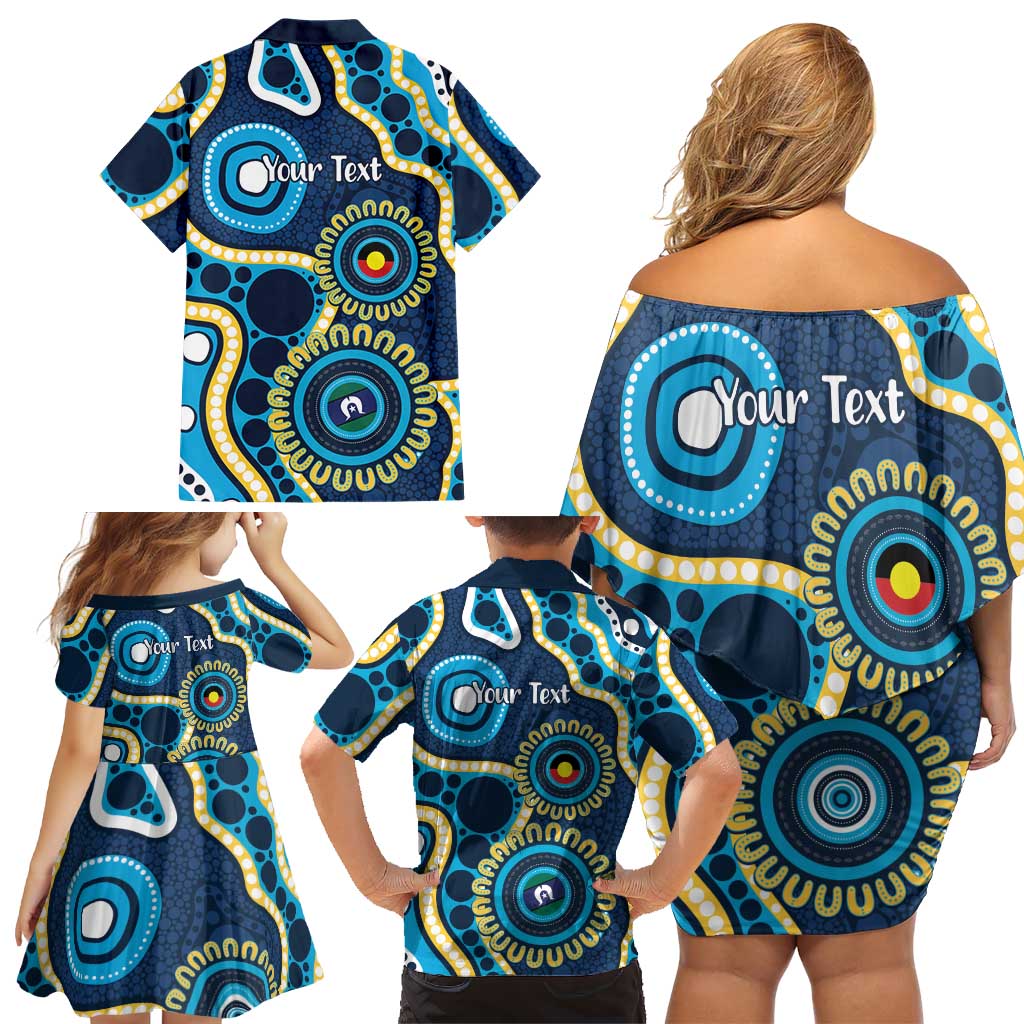 Titans NAIDOC Week 2026 Personalised Family Matching Off Shoulder Short Dress and Hawaiian Shirt 50 Years of Deadly Aboriginal Art