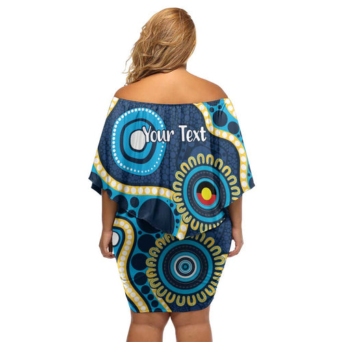 Titans NAIDOC Week 2026 Personalised Family Matching Off Shoulder Short Dress and Hawaiian Shirt 50 Years of Deadly Aboriginal Art