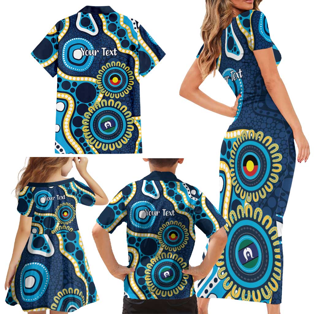 Titans NAIDOC Week 2026 Personalised Family Matching Short Sleeve Bodycon Dress and Hawaiian Shirt 50 Years of Deadly Aboriginal Art