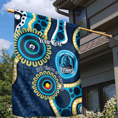 Titans NAIDOC Week 2026 Personalised Garden Flag 50 Years of Deadly Aboriginal Art