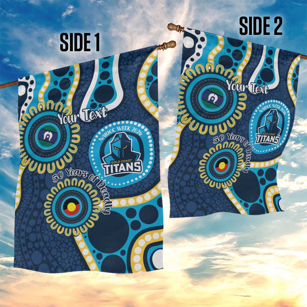 Titans NAIDOC Week 2026 Personalised Garden Flag 50 Years of Deadly Aboriginal Art