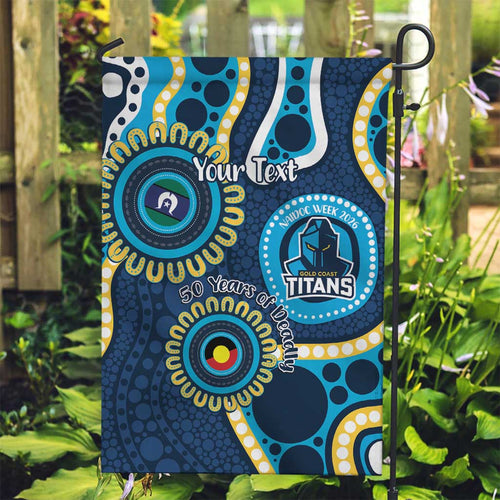Titans NAIDOC Week 2026 Personalised Garden Flag 50 Years of Deadly Aboriginal Art
