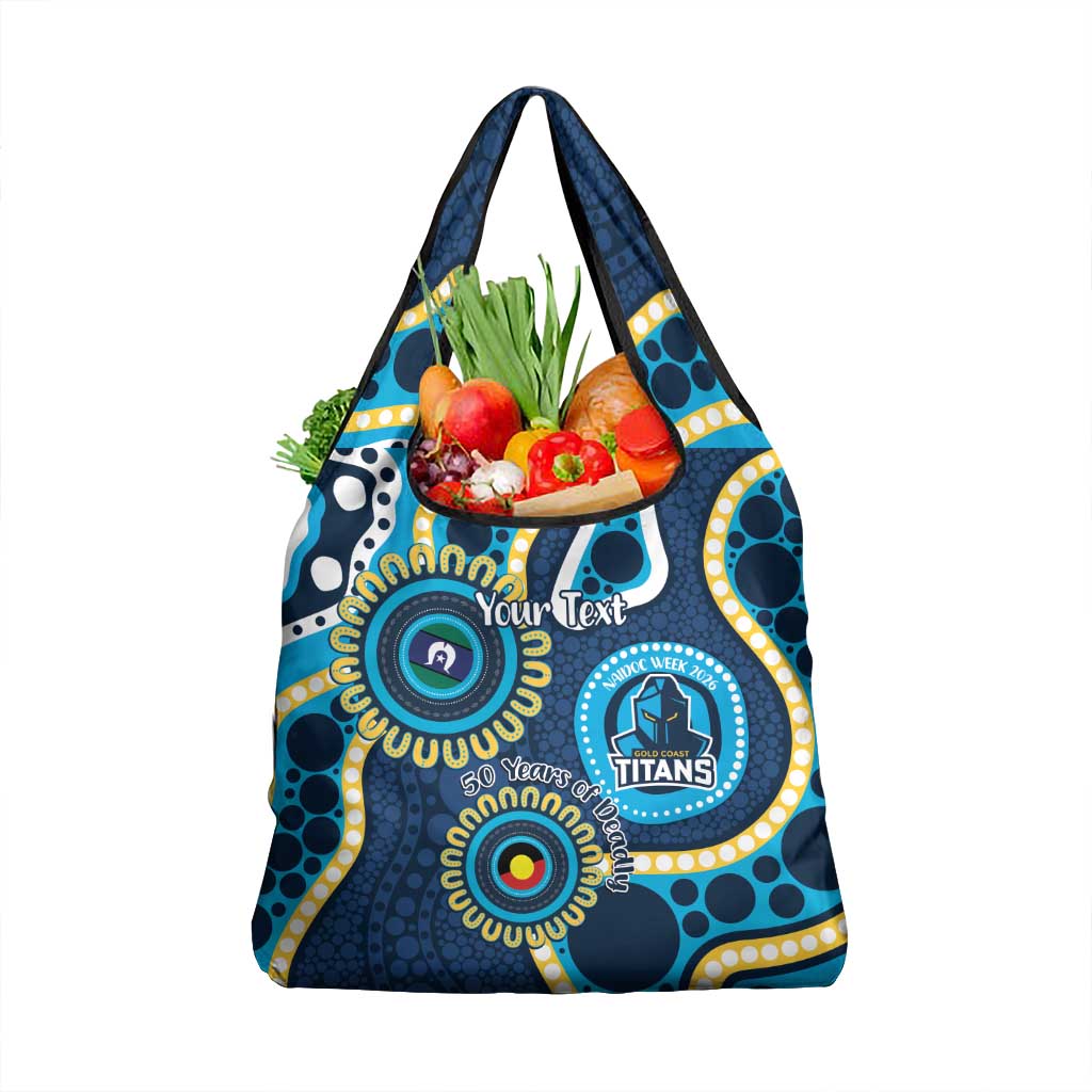 Titans NAIDOC Week 2026 Personalised Grocery Bag 50 Years of Deadly Aboriginal Art