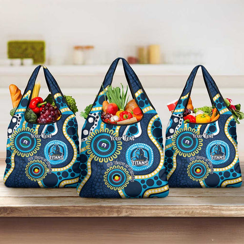 Titans NAIDOC Week 2026 Personalised Grocery Bag 50 Years of Deadly Aboriginal Art
