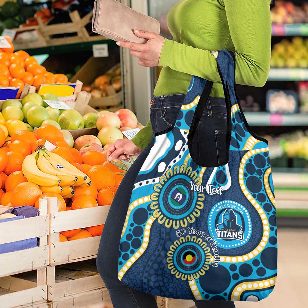 Titans NAIDOC Week 2026 Personalised Grocery Bag 50 Years of Deadly Aboriginal Art