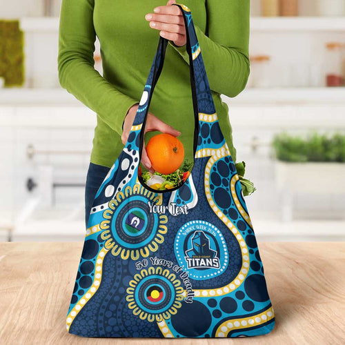 Titans NAIDOC Week 2026 Personalised Grocery Bag 50 Years of Deadly Aboriginal Art