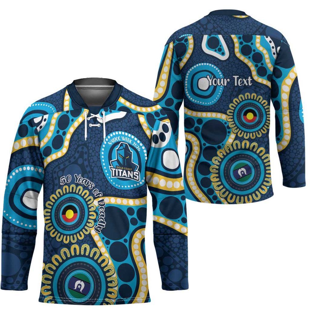 Titans NAIDOC Week 2026 Personalised Hockey Jersey 50 Years of Deadly Aboriginal Art