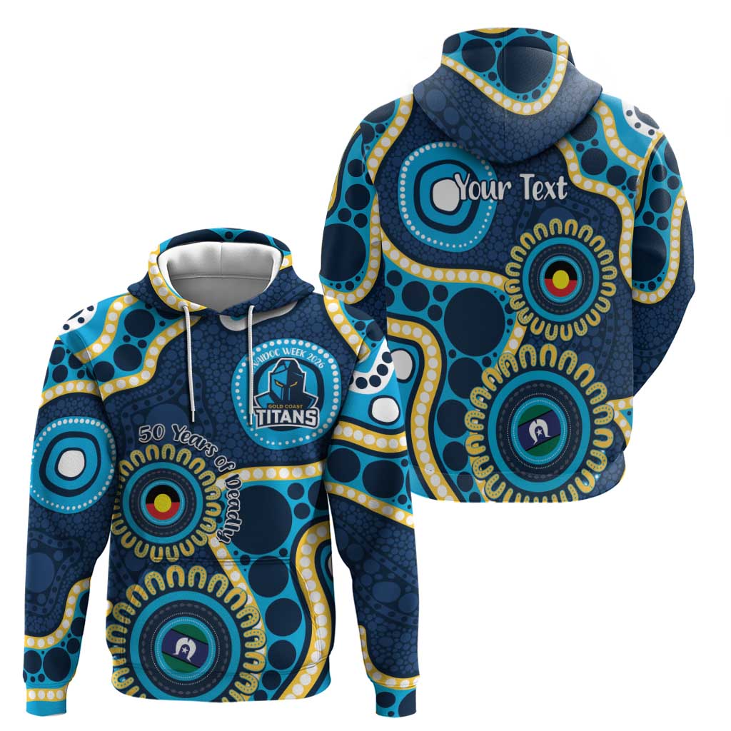 Titans NAIDOC Week 2026 Personalised Hoodie 50 Years of Deadly Aboriginal Art