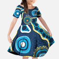 Titans NAIDOC Week 2026 Personalised Kid Short Sleeve Dress 50 Years of Deadly Aboriginal Art