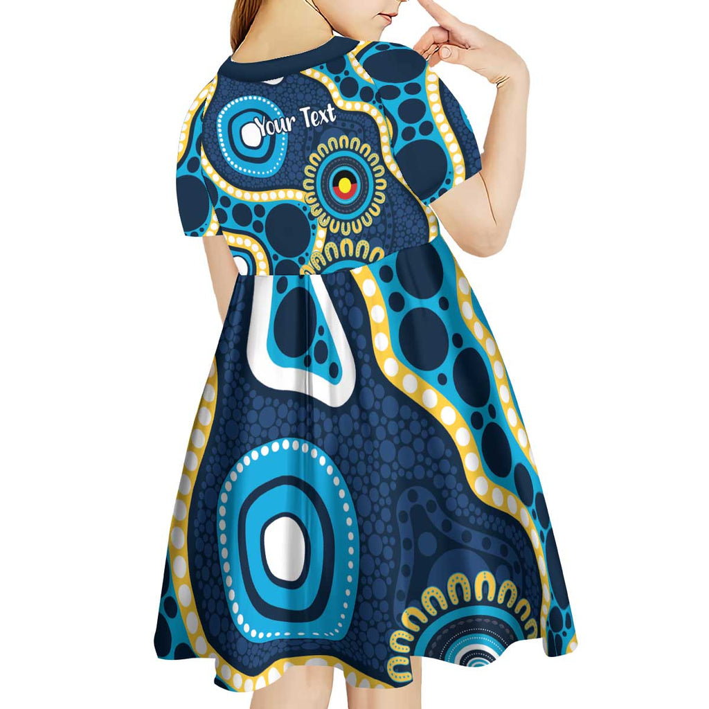 Titans NAIDOC Week 2026 Personalised Kid Short Sleeve Dress 50 Years of Deadly Aboriginal Art