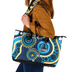 Titans NAIDOC Week 2026 Personalised Leather Tote Bag 50 Years of Deadly Aboriginal Art