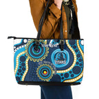 Titans NAIDOC Week 2026 Personalised Leather Tote Bag 50 Years of Deadly Aboriginal Art