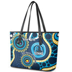 Titans NAIDOC Week 2026 Personalised Leather Tote Bag 50 Years of Deadly Aboriginal Art