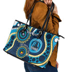 Titans NAIDOC Week 2026 Personalised Leather Tote Bag 50 Years of Deadly Aboriginal Art