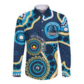 Titans NAIDOC Week 2026 Personalised Long Sleeve Button Shirt 50 Years of Deadly Aboriginal Art