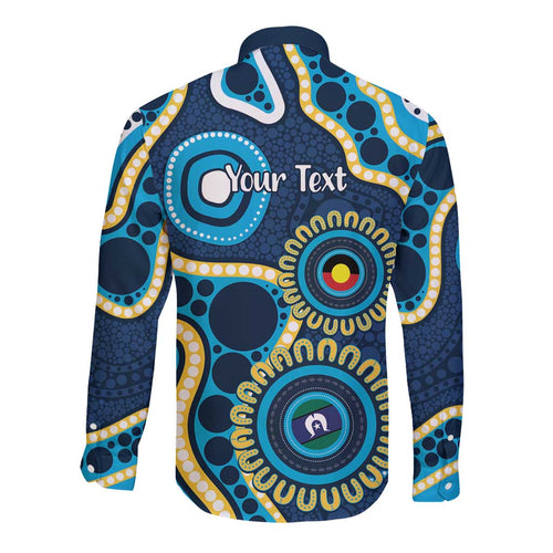 Titans NAIDOC Week 2026 Personalised Long Sleeve Button Shirt 50 Years of Deadly Aboriginal Art