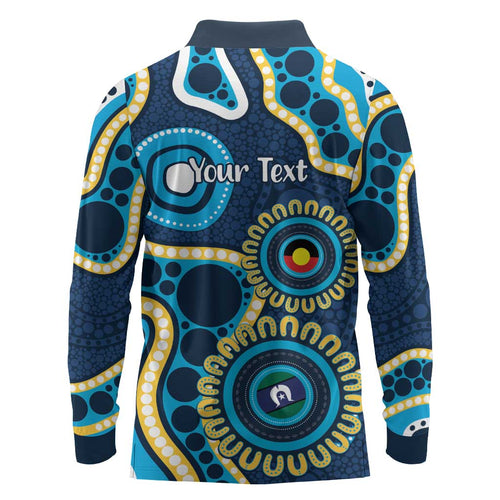 Titans NAIDOC Week 2026 Personalised Long Sleeve Polo Shirt 50 Years of Deadly Aboriginal Art