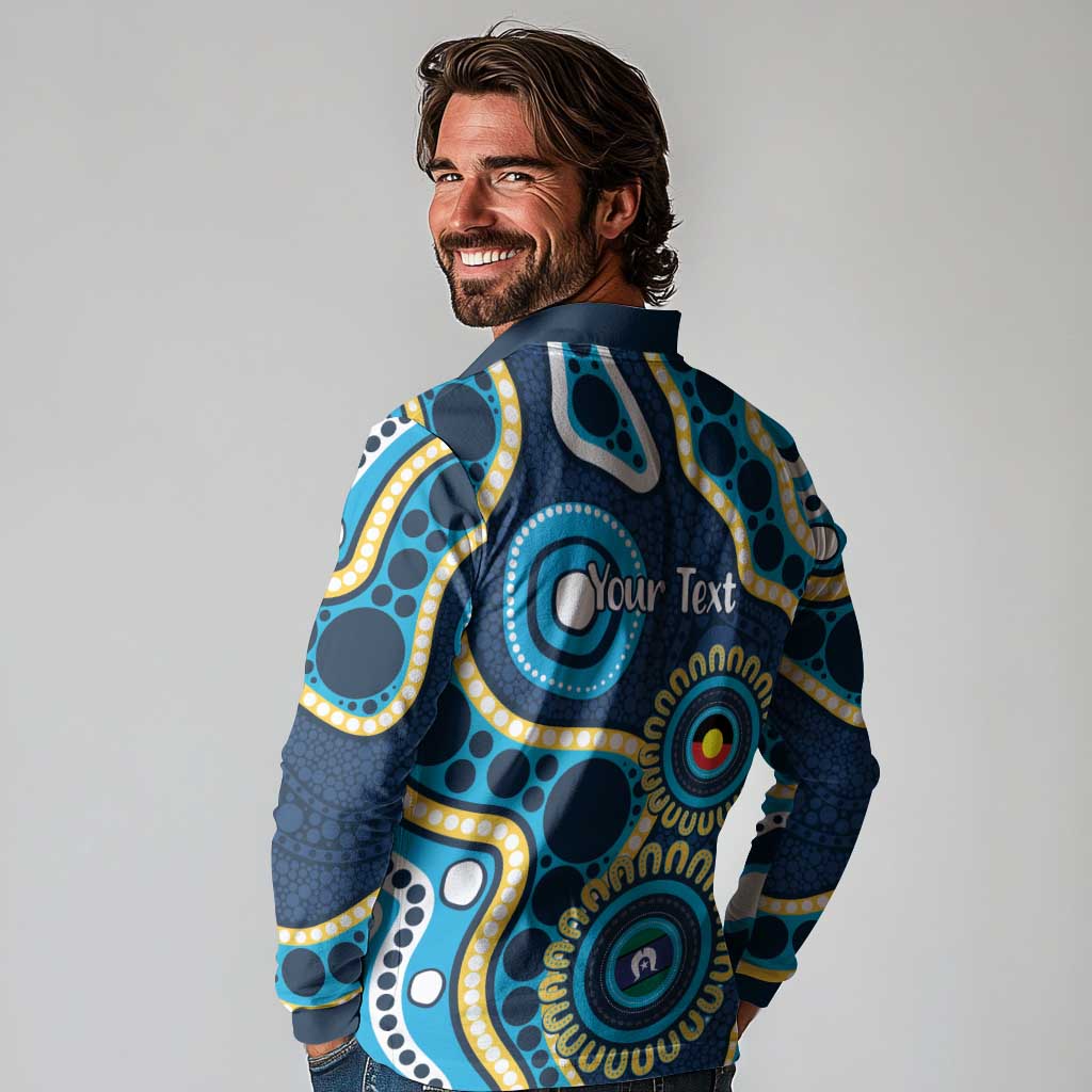 Titans NAIDOC Week 2026 Personalised Long Sleeve Polo Shirt 50 Years of Deadly Aboriginal Art