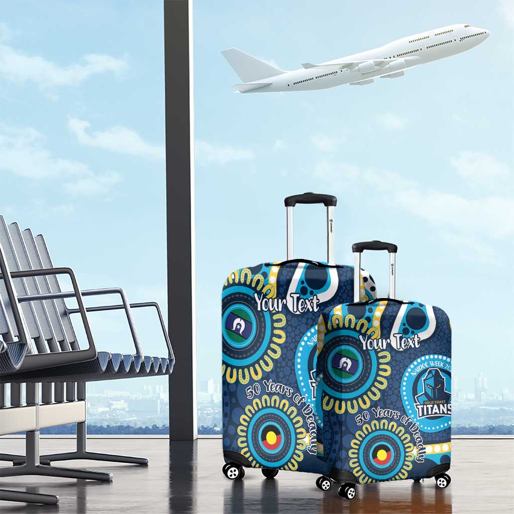 Titans NAIDOC Week 2026 Personalised Luggage Cover 50 Years of Deadly Aboriginal Art