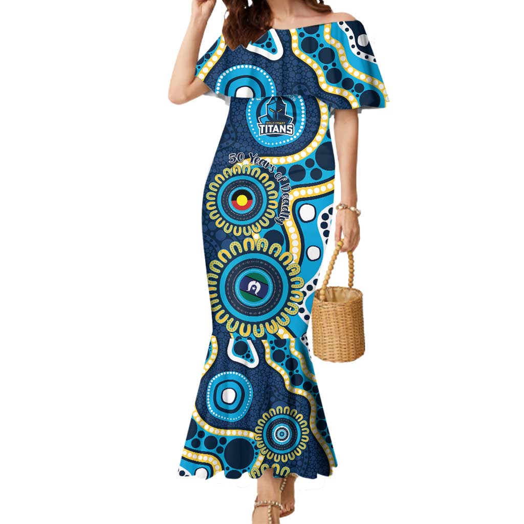 Titans NAIDOC Week 2026 Personalised Mermaid Dress 50 Years of Deadly Aboriginal Art