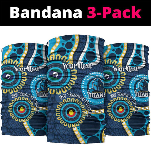 Titans NAIDOC Week 2026 Personalised Neck Gaiter 50 Years of Deadly Aboriginal Art