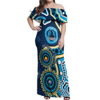 Titans NAIDOC Week 2026 Personalised Off Shoulder Maxi Dress 50 Years of Deadly Aboriginal Art