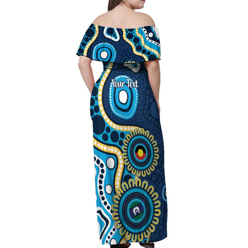 Titans NAIDOC Week 2026 Personalised Off Shoulder Maxi Dress 50 Years of Deadly Aboriginal Art