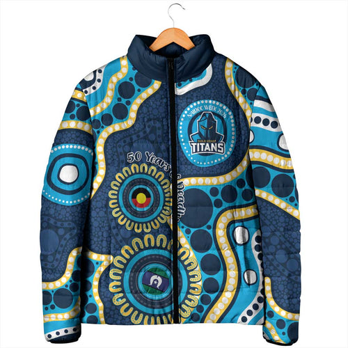 Titans NAIDOC Week 2026 Personalised Padded Jacket 50 Years of Deadly Aboriginal Art