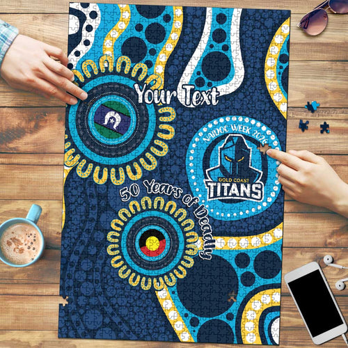 Titans NAIDOC Week 2026 Personalised Puzzle 50 Years of Deadly Aboriginal Art