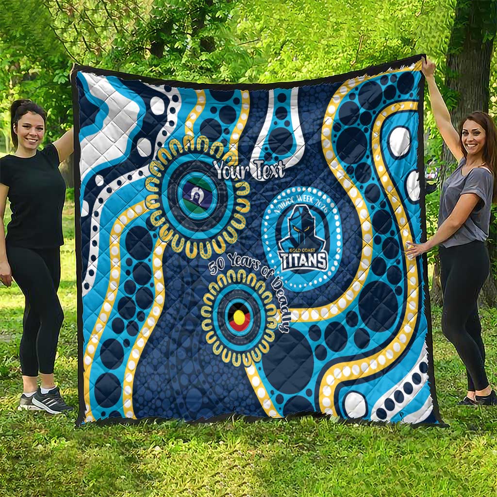 Titans NAIDOC Week 2026 Personalised Quilt 50 Years of Deadly Aboriginal Art