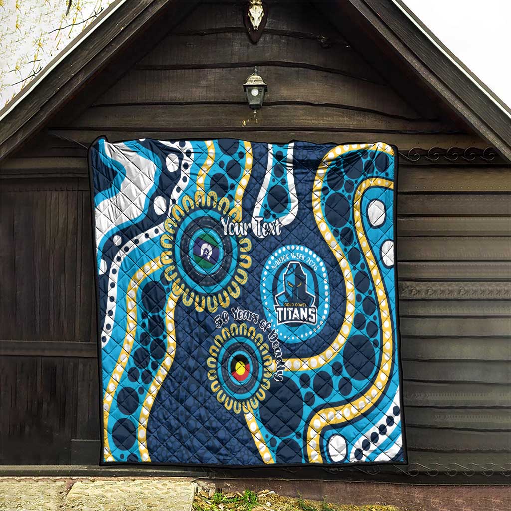 Titans NAIDOC Week 2026 Personalised Quilt 50 Years of Deadly Aboriginal Art
