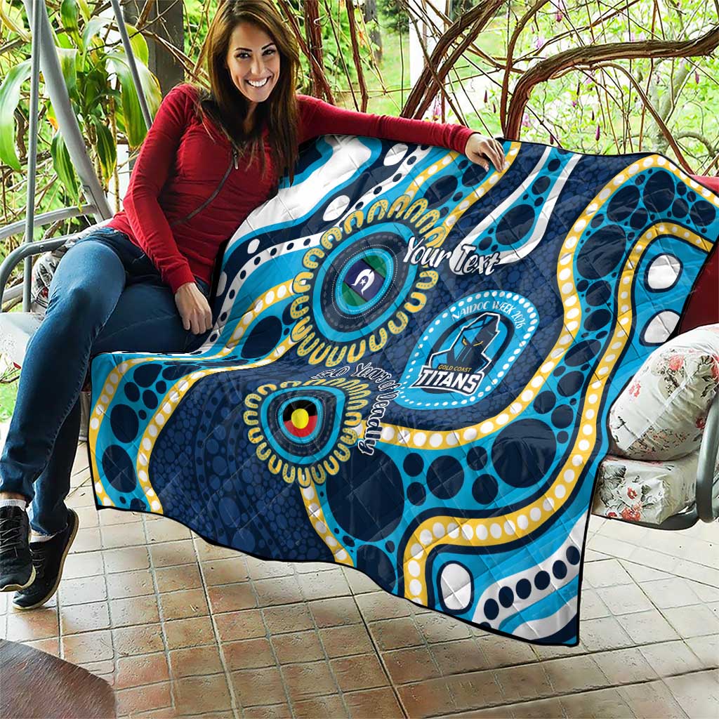 Titans NAIDOC Week 2026 Personalised Quilt 50 Years of Deadly Aboriginal Art