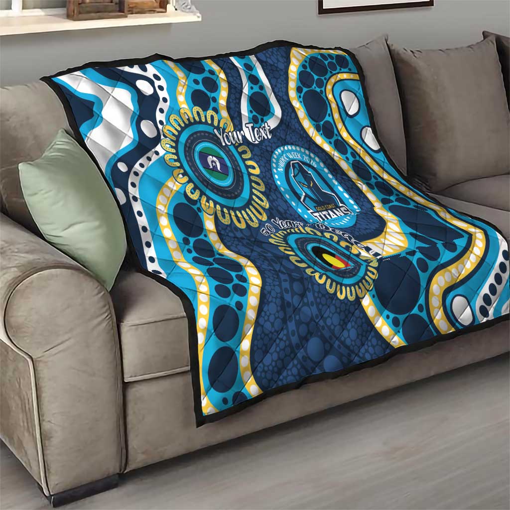 Titans NAIDOC Week 2026 Personalised Quilt 50 Years of Deadly Aboriginal Art