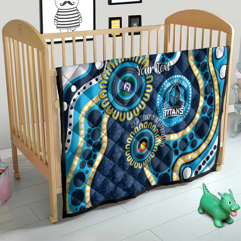 Titans NAIDOC Week 2026 Personalised Quilt 50 Years of Deadly Aboriginal Art
