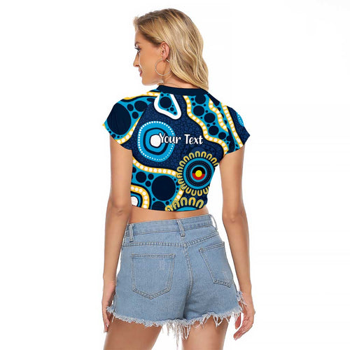 Titans NAIDOC Week 2026 Personalised Raglan Cropped T Shirt 50 Years of Deadly Aboriginal Art