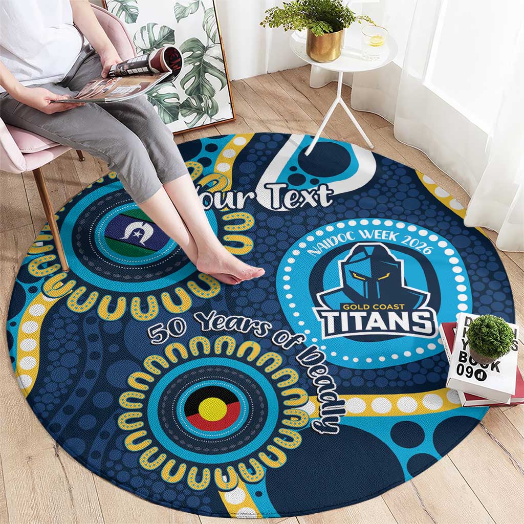 Titans NAIDOC Week 2026 Personalised Round Carpet 50 Years of Deadly Aboriginal Art