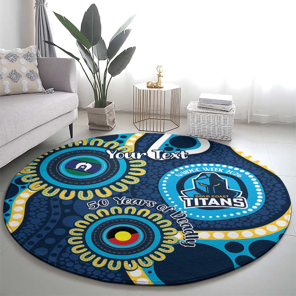 Titans NAIDOC Week 2026 Personalised Round Carpet 50 Years of Deadly Aboriginal Art