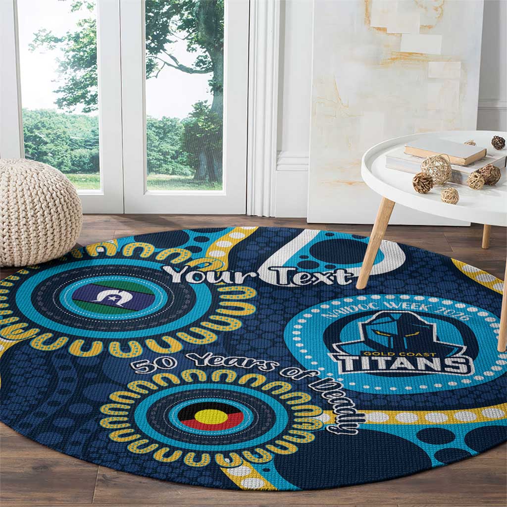 Titans NAIDOC Week 2026 Personalised Round Carpet 50 Years of Deadly Aboriginal Art