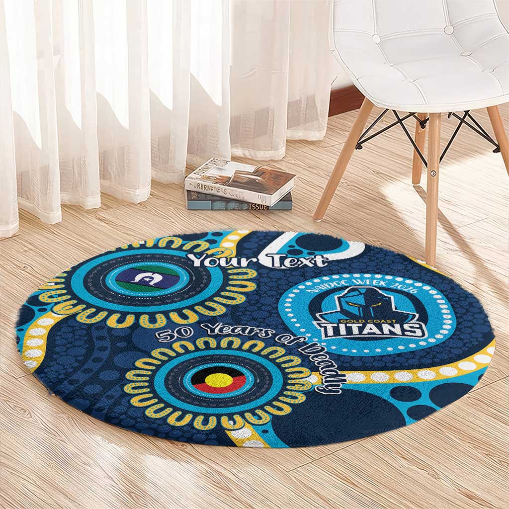 Titans NAIDOC Week 2026 Personalised Round Carpet 50 Years of Deadly Aboriginal Art